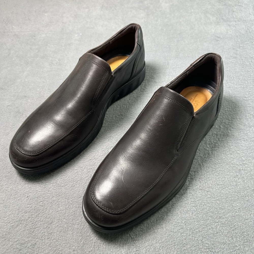 ECCO S-Lite Hybrid Slip-On Mens 43 US 9-9.5 Dark Brown Leather Comfort Shoes